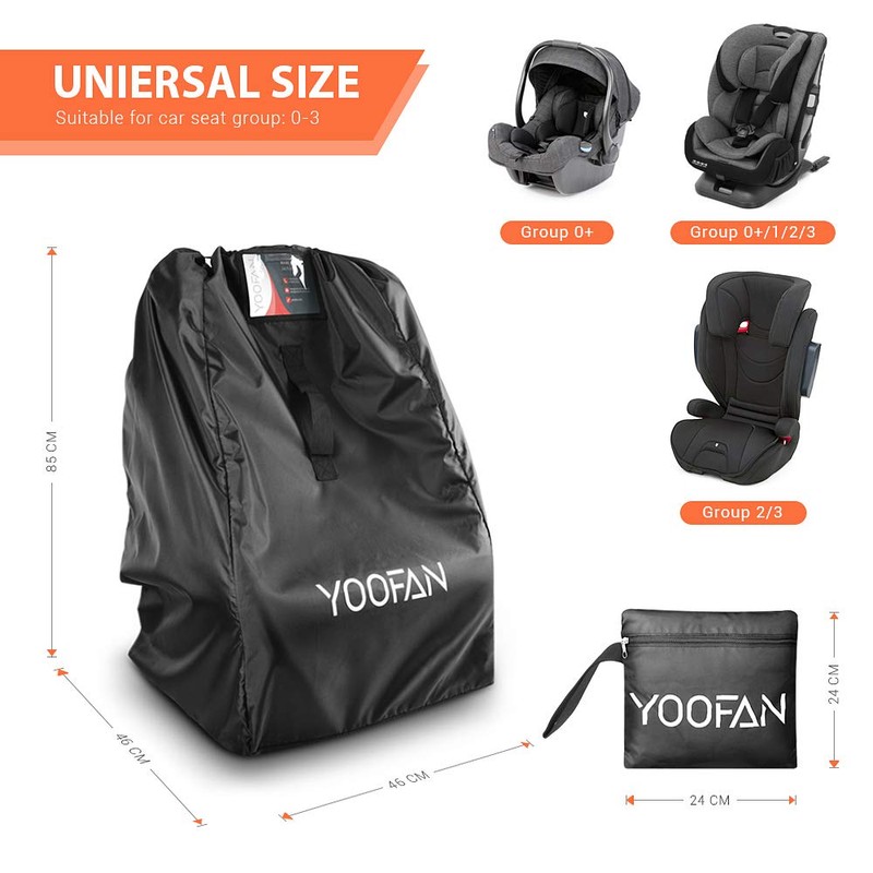 YOOFAN Gate Check Reisetasche mit Rucksack Schulterriemen für Kinderwagen, Autokindersitze,