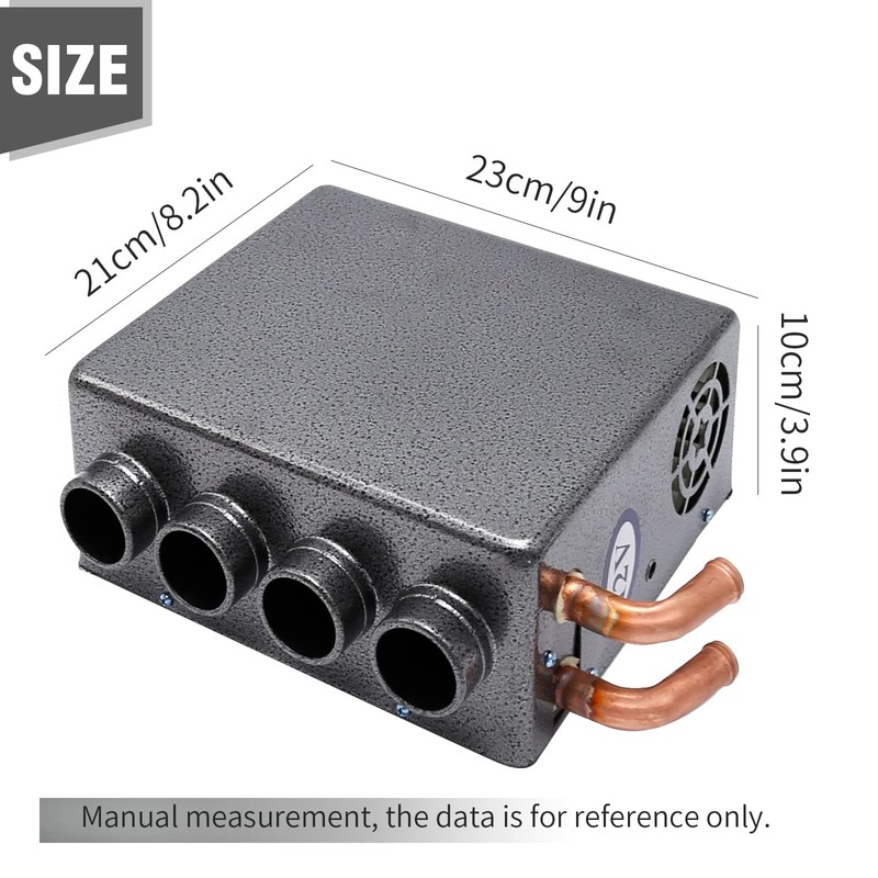 Saihisday 12V Car Auxiliary Heater, 4 Ports Universal Underdash Compact