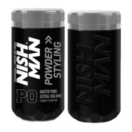 Nishman Polvo Texturizador para Cabello, Negro, Extra Volumen, Control Ligero, Acabado Mate, Estilo Profesional, 20g