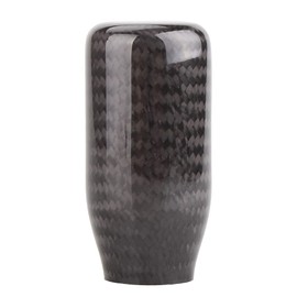 muge racing Carbon Fiber Gear Shift Knob 6 Speed Shifter Knob Universal for Most Cars with 3 Adapters(8mm/10mm/12mm)