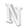 10cm alphabet letter white (n)