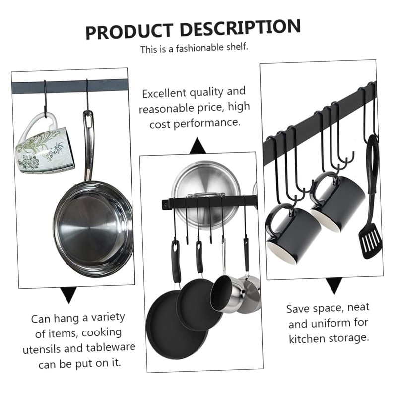 MAGICLULU Kitchen Wall Holder 1pc Iron Cup Rack 10 Hooks