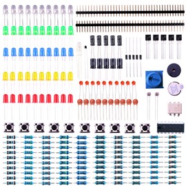 ELEGOO Electronic Component Basic Starter Kit Precision Potentiometer, Buzzer, Capacitor Compatible with UNO R3, Mega