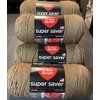 Red Heart Super Saver Yarn 6/Pk, Cafe Latte 6 Pack
