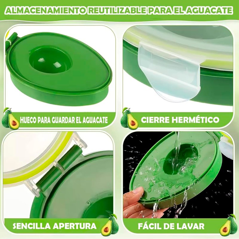 monTTese 3 in 1 Reusable Avocado Storage Container and Peeler,