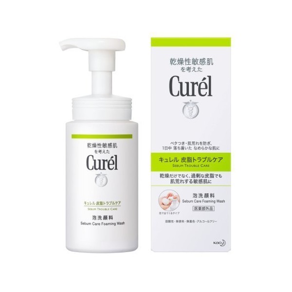 Kao Curel Sebum Trouble Care Foaming Facial Washer, 5.1 fl oz (150 ml) x 2 1894
