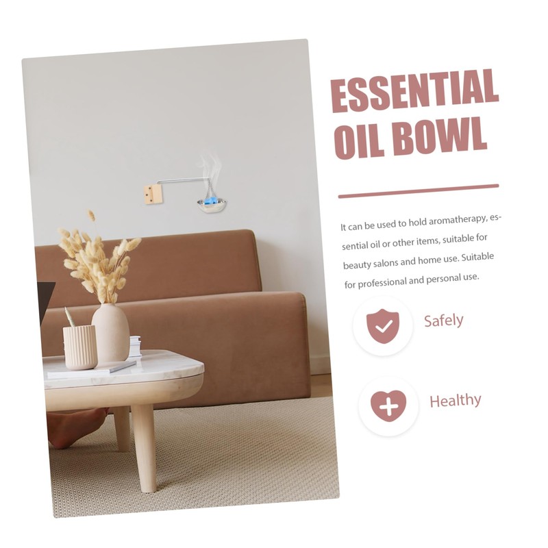 Gatuida 1set Stainless Steel Essential Oil Bowl Aromatherapy Tray for