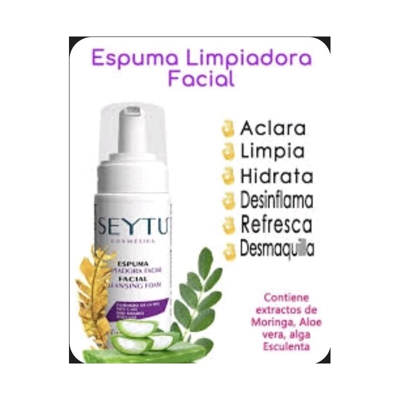 SEYTU Espuma limpiadora facial hidratacion profunda hypoallergenic