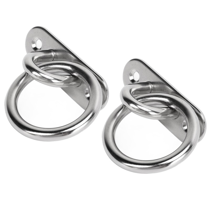 2pcs Stainless Steel Pad Eye Plate High Strength Highly Polished