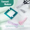 Ieron Adjustable Plastic Tassel Maker, Square Teal Tassel DIY Tool,