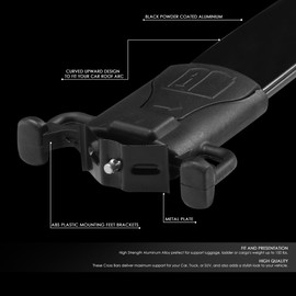 DNA MOTORING PT-ZTL-8050 Pair Aluminum Car Roof Rack Cross Bars Compatible with 10-17 Equinox/Terrain,Black