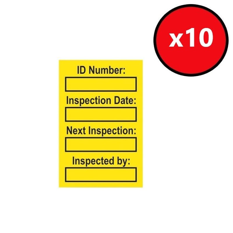 Harness Inspection Tagging Kit 40 x Mixed Coloured Inserts 20