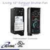 iLIVING Exhaust Fan Thermospeed Temperature Controller and Speed Controller, Black,
