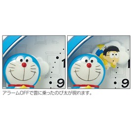 RHYTHM 4SE561DR04 Im Doraemon Alarm Clock Electronic Sound Alarm, Blue, 4.5 x 6.0 x 3.0 inches (11.4 x 15.2 x 7.5 cm)