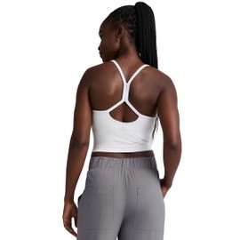 Beyond Yoga Women's Spacedye Slim Racerback Cropped Tank, Cloud White, Large