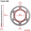 Caltric Black Drive Chain And Sprocket Kit for Kawasaki Vulcan