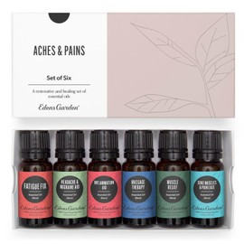 Edens Garden Essential Oils Aches & Pains 6 Set – 100% Pure Therapeutic Grade, Natural Aromatherapy Blends for Headache, Muscle Relief & Relaxation – Undiluted for Massage & Self-Care, 10 ml/ 6 Pack
