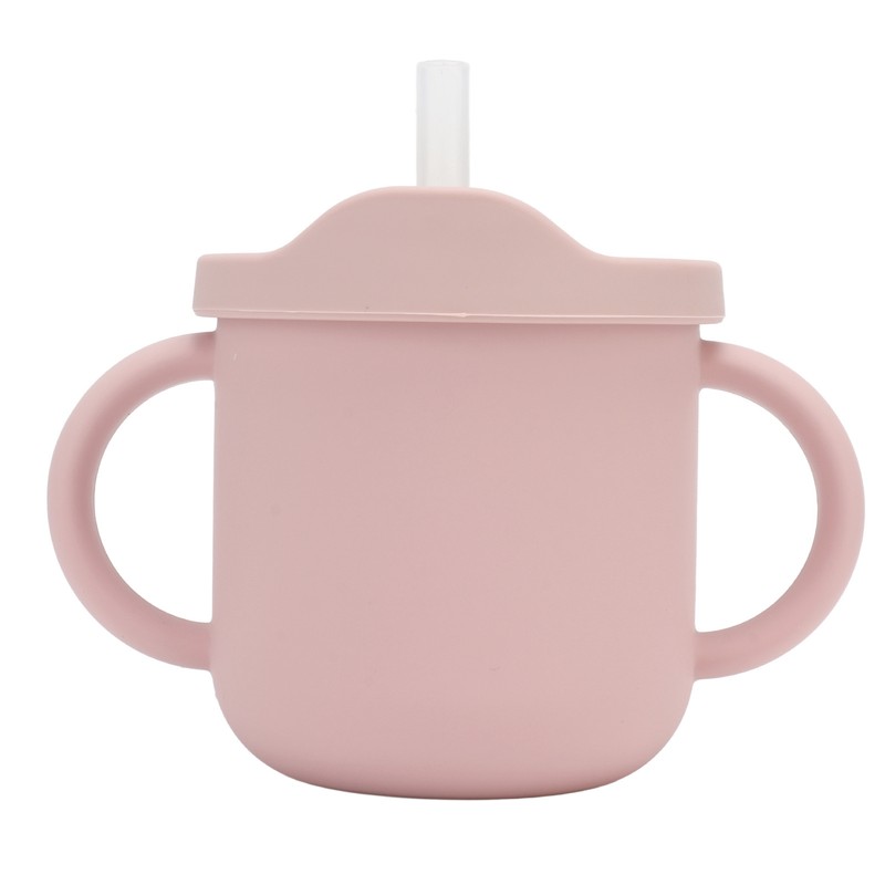 Silicone Sippy Cups Double Handles Lightweight Toddler Training Cup with
