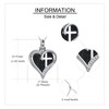 URONE Cross Heart Urn Necklace for Ashes 925 Sterling Silver