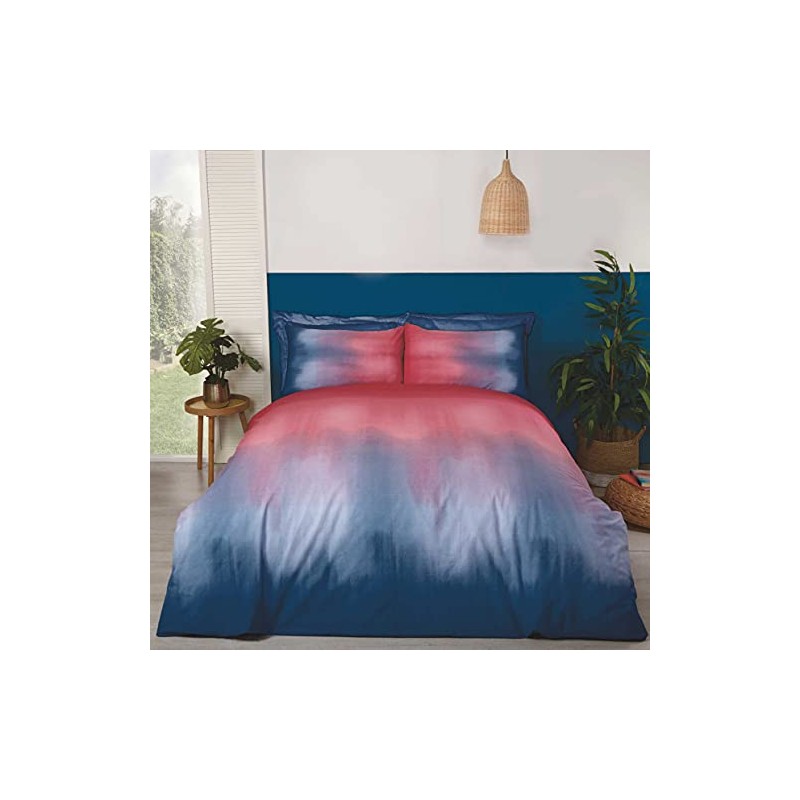 Rapport Home Ombré Red & Blue Single Duvet Cover Set