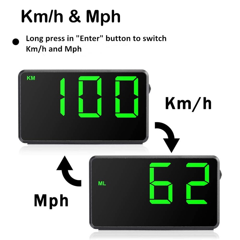 OinDoDi Digital GPS Speedometer Heads Up Display for Cars New