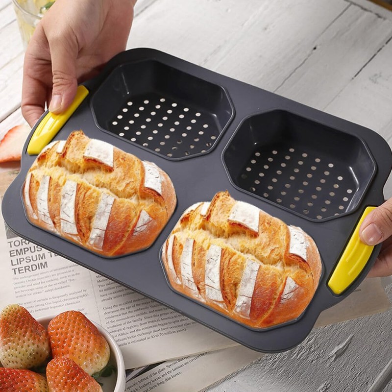 Greyoe Baguette Baking Tray, Bun Baking Mould, Baguette Baking Tray,