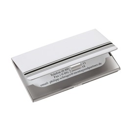 Sigel 91 x 56mm Business Card Case - White/Black Stripe