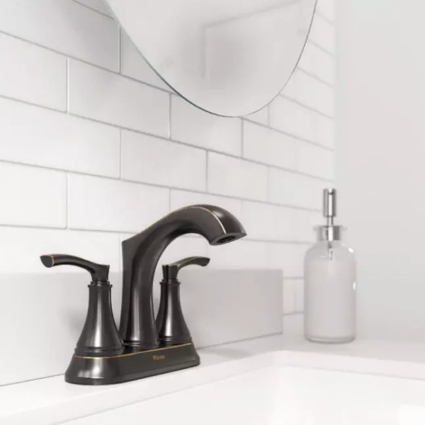 Pfister Auden Tuscan Bronze 2-Handle 4-in centerset Bathroom Sink Faucet