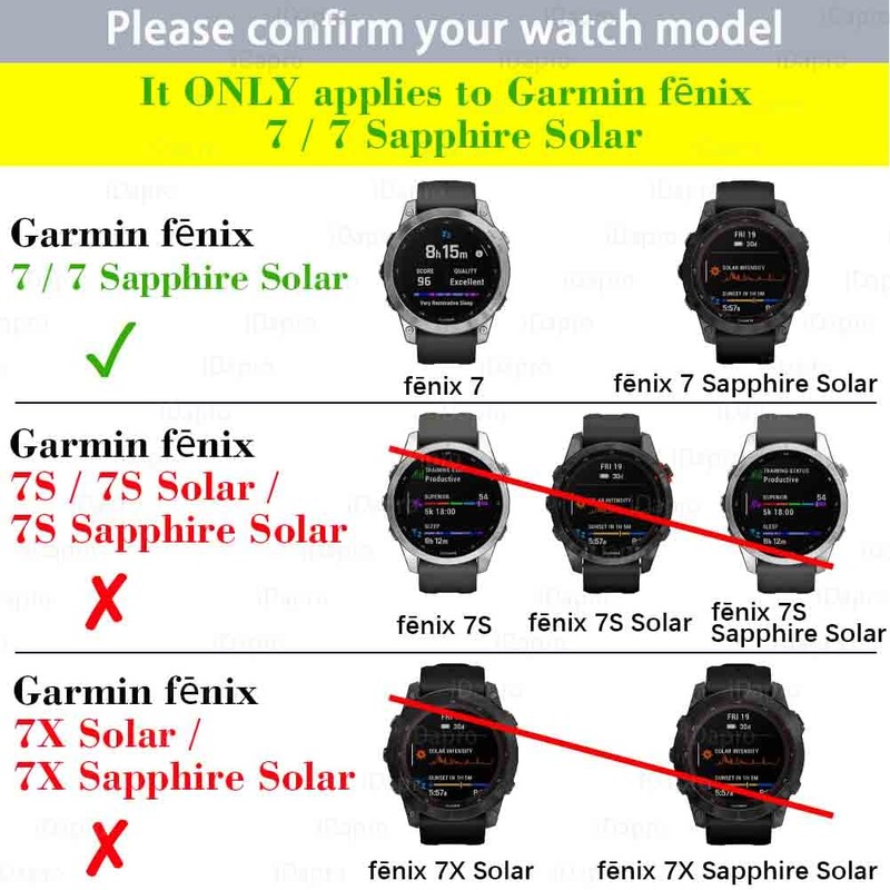 iDaPro [4 Pack] Screen Protector for Garmin Fenix 7 /