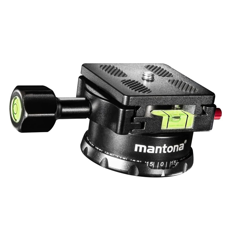 mantona Panorama Head 360 Degree with Bubble Level and Quick