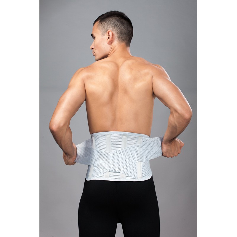 LOREY-LU10077 Breathable Back Support Elastic Mesh Size L Colour Silver
