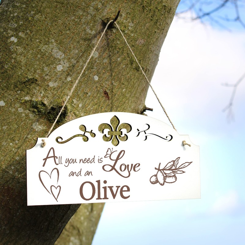 Sign Olive Decoration 20 x 10 cm - All you