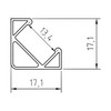 LED Profile in White P3-1 100 cm without Cover for