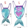 Magic Mermaid Tail Sequin Backpack - Mermaid Drawstring Magic Reversible