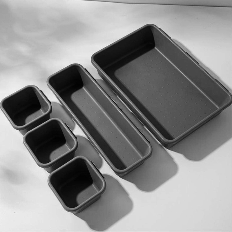 PXLAATY Drawer Dividers Storage Trays Stationery Accessories Cosmetic Trays Set