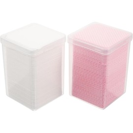 INOOMP Toallitas para Extensiones de Pestañas sin Pelusa Toallitas Quitaesmalte para Uñas de Gel 2 Cajas Almohadillas y Rosas para Limpieza Profesional y Doméstica