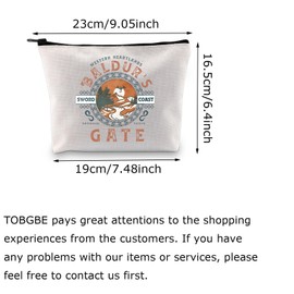 BLUPARK BG3 Merch DND Dragons Adventure Awaits At BG3 Makeup Bag DND Gift BG3 Tiefling Zipper Pouch Bag BG3 Gamer Gift Role Playing Game Gifts (MB, Western BG)