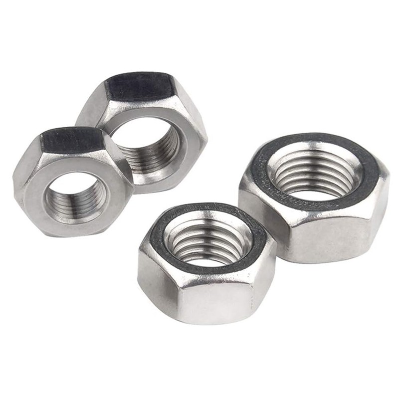QIRUIRED 20Pcs M5 Hexagon Head Lock Nuts 304 Stainless Steel