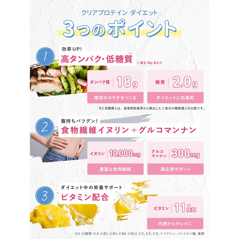 クレバー クリアプロテイン [WPI100%] ウエイトダウン ピーチティー味 252g [脂質ゼロ]