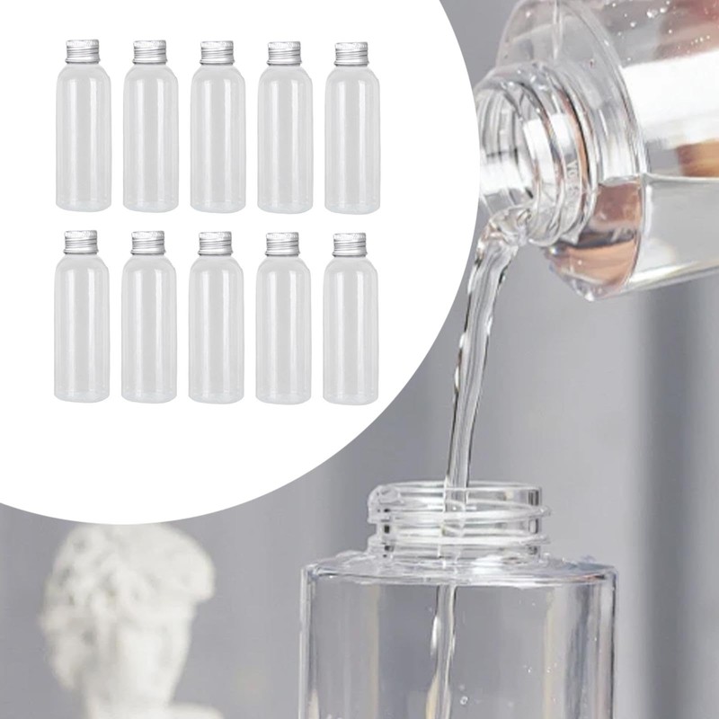 perfeclan 10x Travel Bottles for Toiletries Clear Liquid Sample Vial