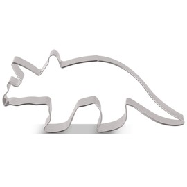 LILIAO Dinosaur Triceratops Cookie Cutter for Kids Birthday Party - 5.1 x 2.4 inches - Dino Biscuit and Fondant Cutters - Stainless Steel