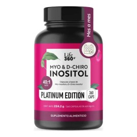 Inositol Platinum Myo Inositol D-chiro Inositol Ratio 40:1 - 360 Cápsulas | LIFE360+