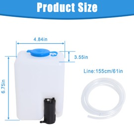 Swess Car Windshield Washer Pump Universal Reservoir Kit 99300 Fluid Reservoir Tank Bottle with Pump