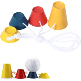 ZFRITP 4 Stück Golf Tees Aus Gummi,Golf Tees Kunststoff,Indoor & Outdoor Golf-Tee,Golftees In Verschiedenen Höhen Und Farben Für Das Training Bei Kaltem Wetter
