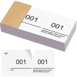 Nezyo Double Number Blocks 1-100 raffle lots with numbers, number blocks, number blocks, 10 cm x 5 cm for wardrobe, raffle, events, parties, fairs, lotteries and hospitalities (white)