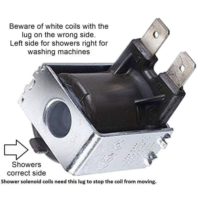 SPARES2GO Universal Electric Power Shower Solenoid Coil (30mm / 13mm)