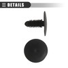 Motoforti Universal Car Rivets Fastener Push Clips,6mm Hole Dia,Plastic,Black,40 Pcs