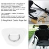 6Pcs PVC D Ring Patch Elastic Rope Set Stainless Steel