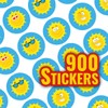 900 Mini Happy Sun 10mm Spot Reward Stickers for Teachers