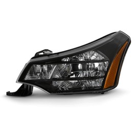 AKKON - Fits 2008-2011 Ford Focus SEL Model OE Black Factory Style Headlights Pair Replacement - Left Driver Side